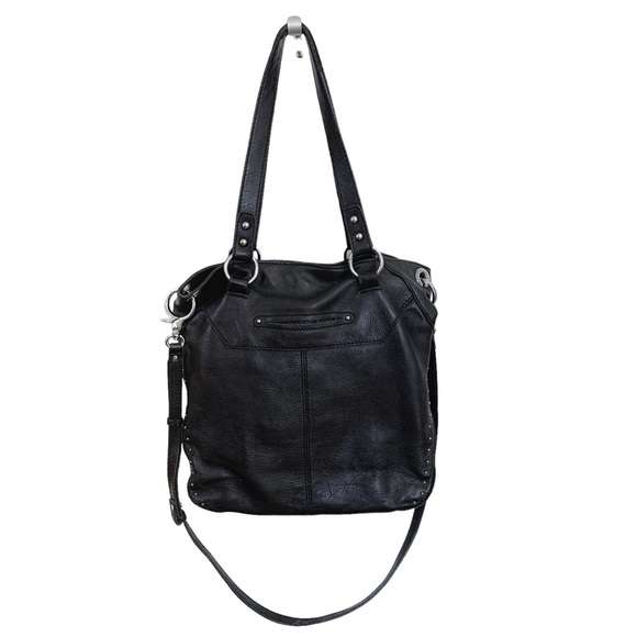B. Makowsky Black Leather Shoulder Bag - Picture 4 of 15